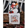 Déco de Noël en bois à suspendre "Bonhomme de Neige"